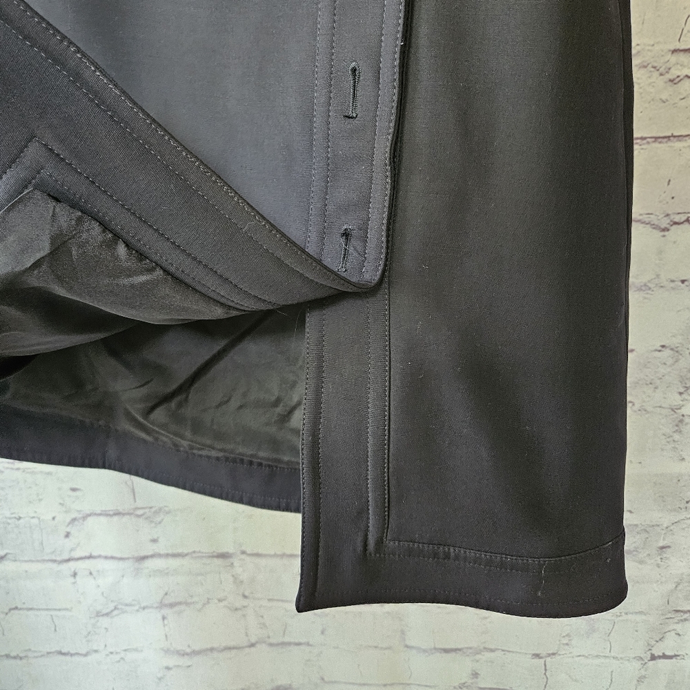 Gucci Black Faux Wrap Skirt Wool Silk Blend 38 XS *Missing Pearl Buttons* - Picture 3 of 15